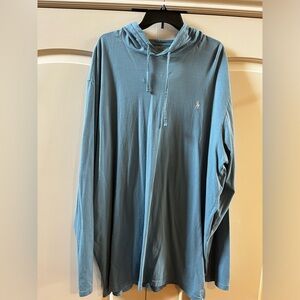 Men’s 3XL blue Polo by Ralph Lauren long sleeve hooded T-shirt